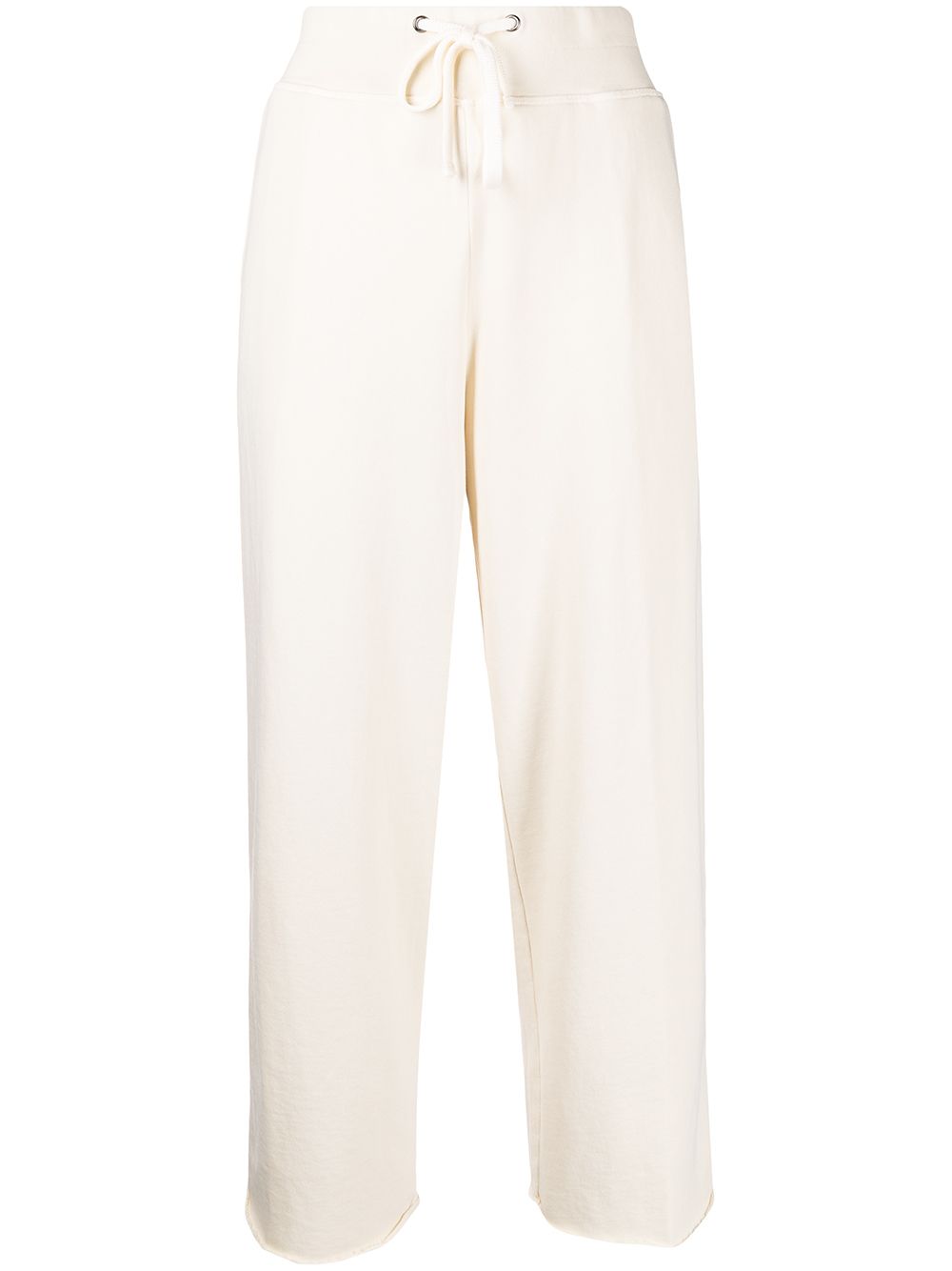 

James Perse cropped straight-cut track pants - White