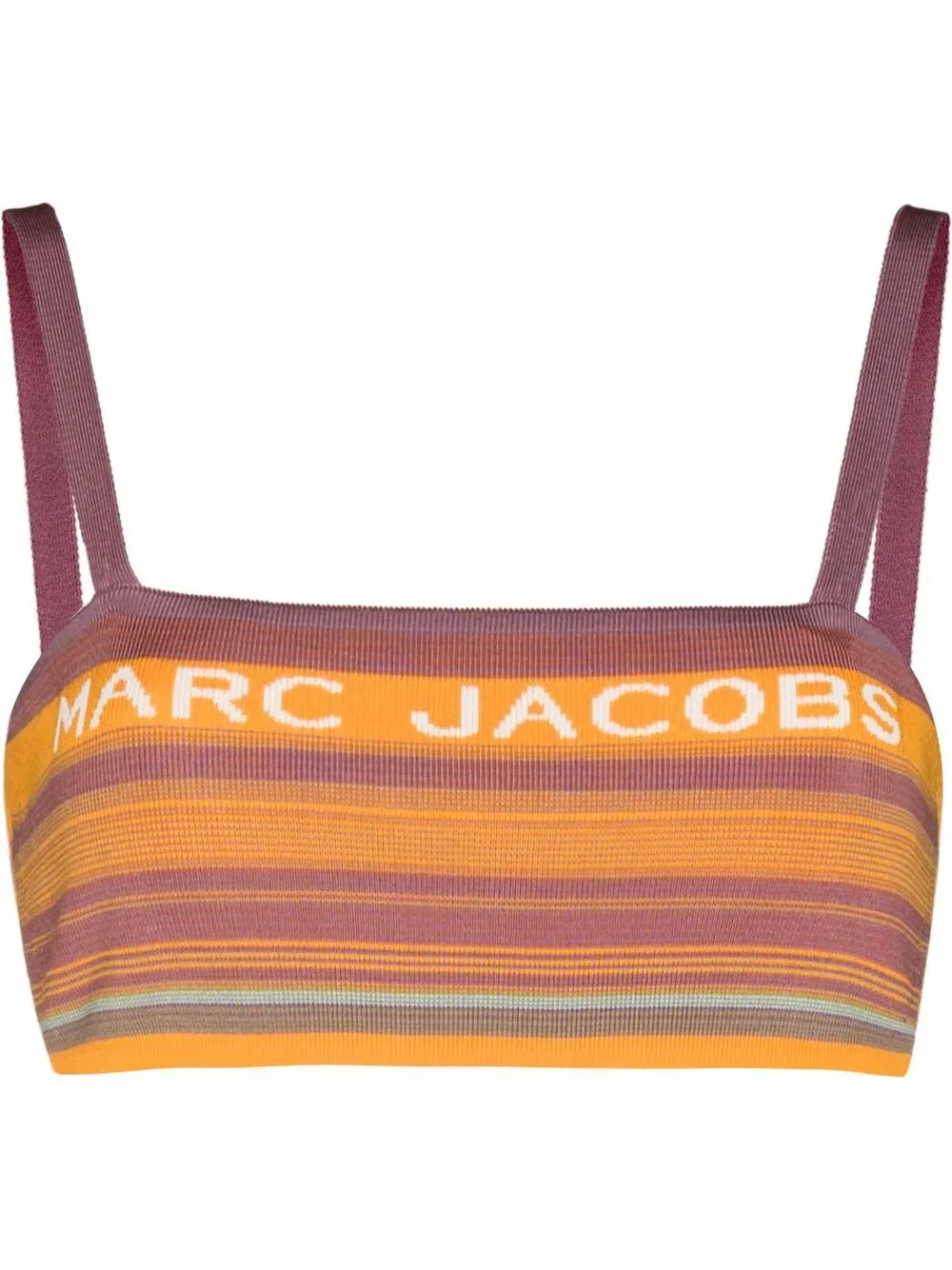 

Marc Jacobs knitted striped bandeau top - Purple