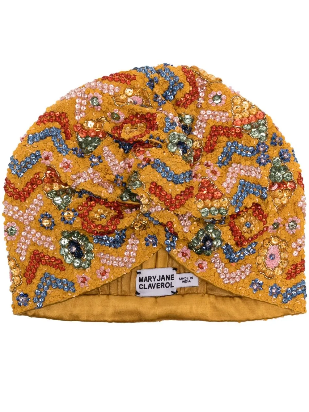 

MaryJane Claverol Alma bead turban - Yellow