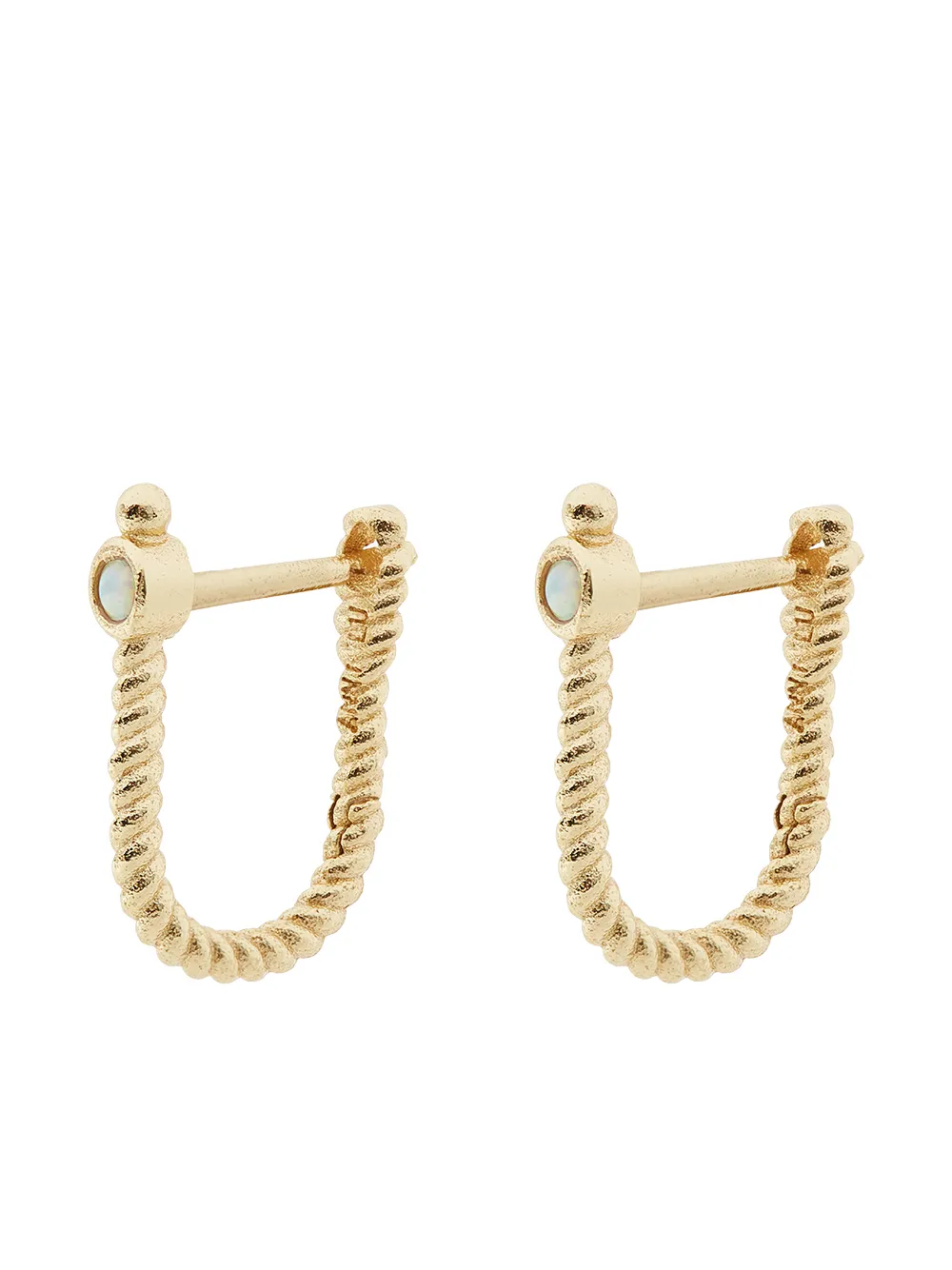 

Anni Lu Rope hoop earrings - Gold