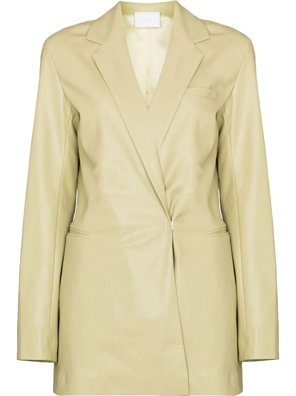 

Paris Georgia Frances vegan leather blazer jacket - Green