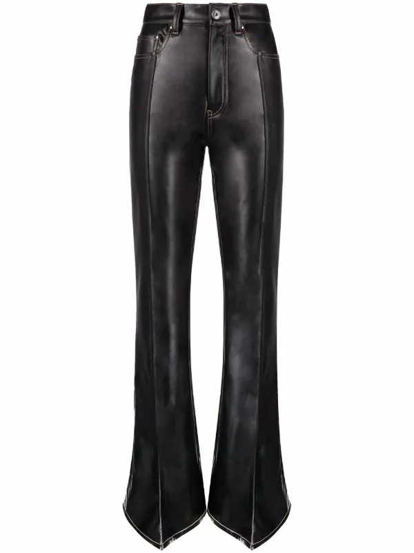 Y/Project Trumpet faux-leather Trousers 