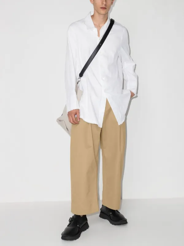 Studio Nicholson クロップド ワイドパンツ | ニュートラル | FARFETCH JP
