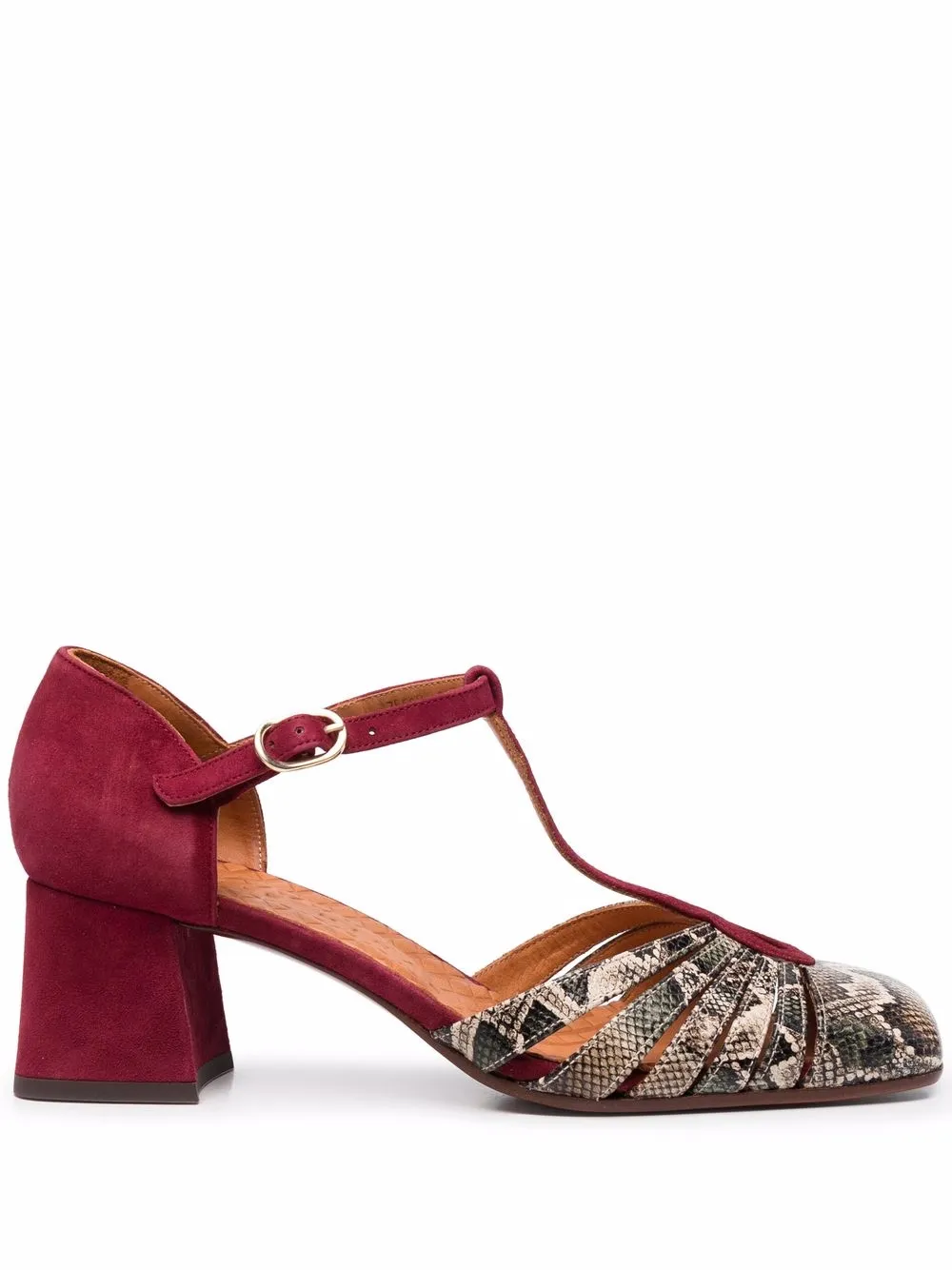 

Chie Mihara Vudui snake-effect pumps - Red