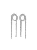 Delfina Delettrez 18kt white gold Loop Tennis diamond drop earrings - Silver