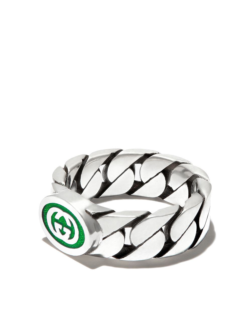 

Gucci anillo con motivo Interlocking G - Plateado