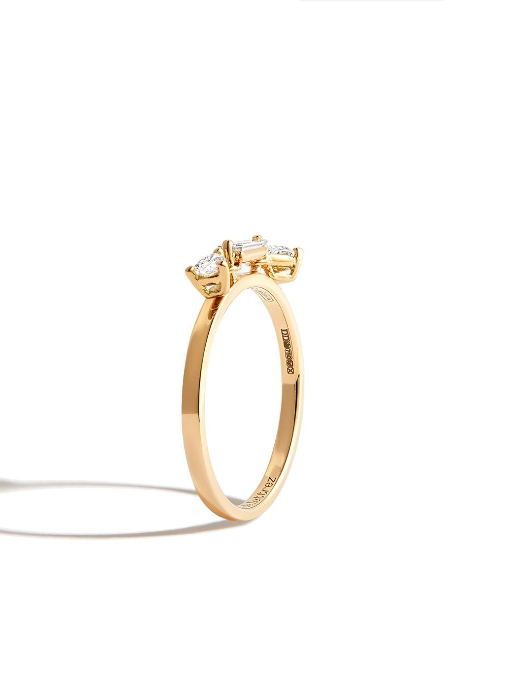 Shop Delfina Delettrez 18kt Yellow Gold Dancing Diamonds Ring