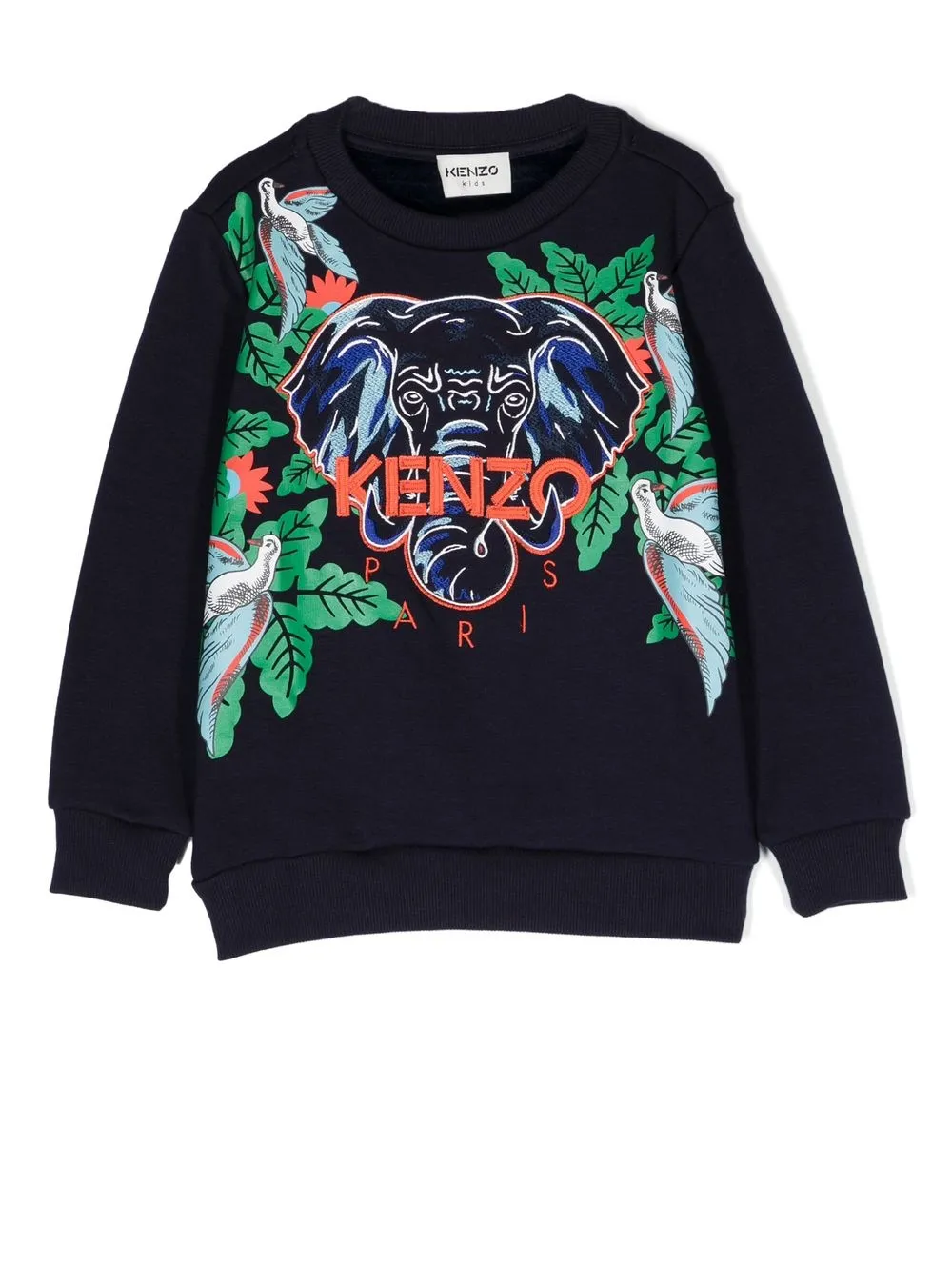 

Kenzo Kids sudadera con bordado Elefante - Azul