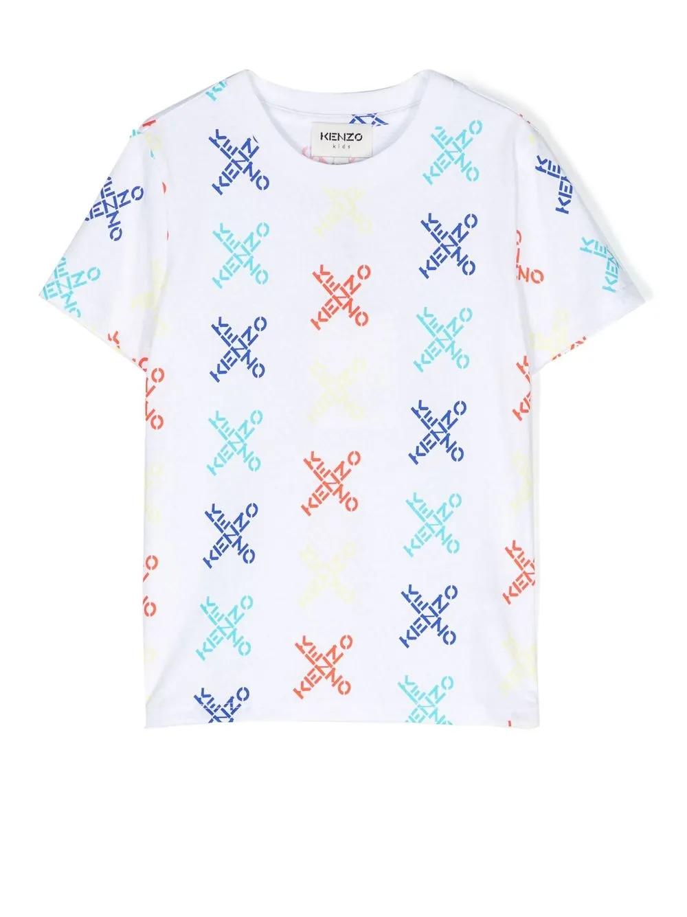 

Kenzo Kids cross logo print T-shirt - White