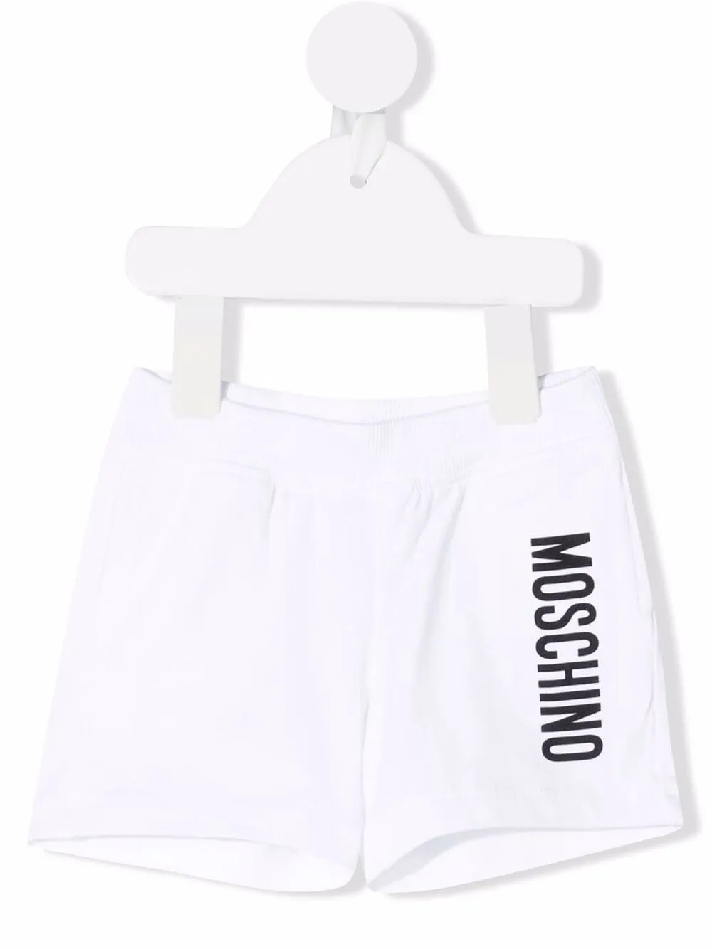 

Moschino Kids shorts con logo estampado - Blanco