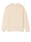 Bonpoint logo-embroidered cotton jumper - Neutrals