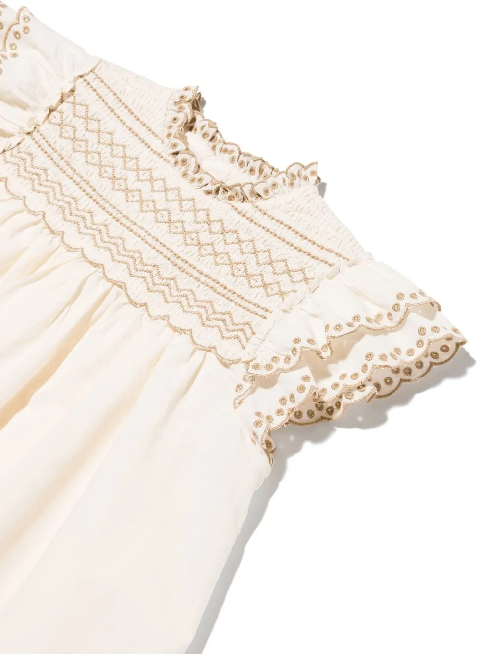 Bonpoint Embroidered Smocked Dress - Farfetch