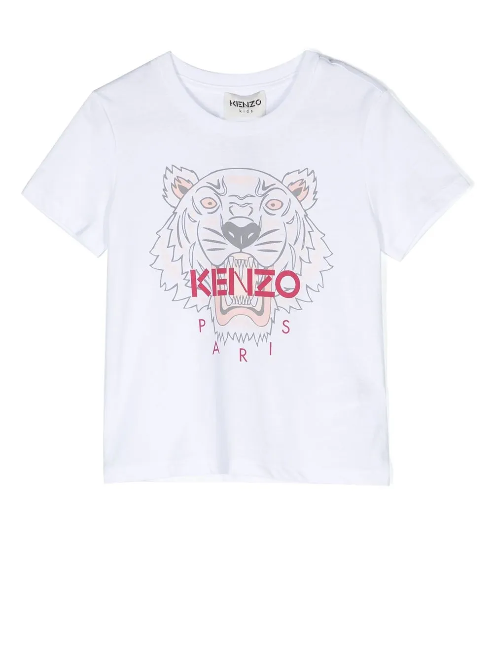 

Kenzo Kids Tiger-print short-sleeve T-shirt - White