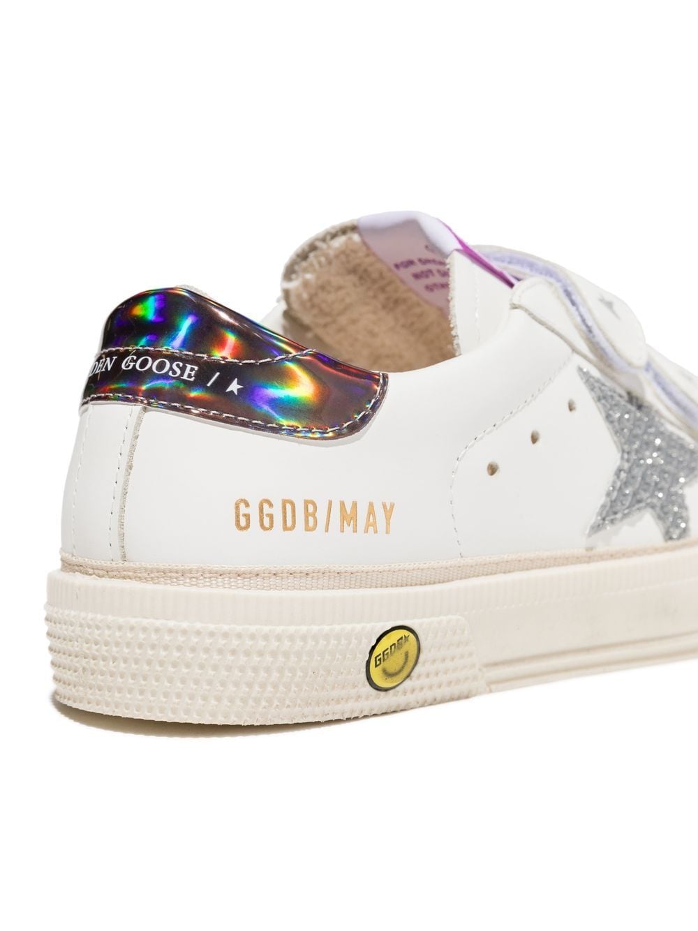 Shop Golden Goose May Touch-strap Fastening Sneakers In White