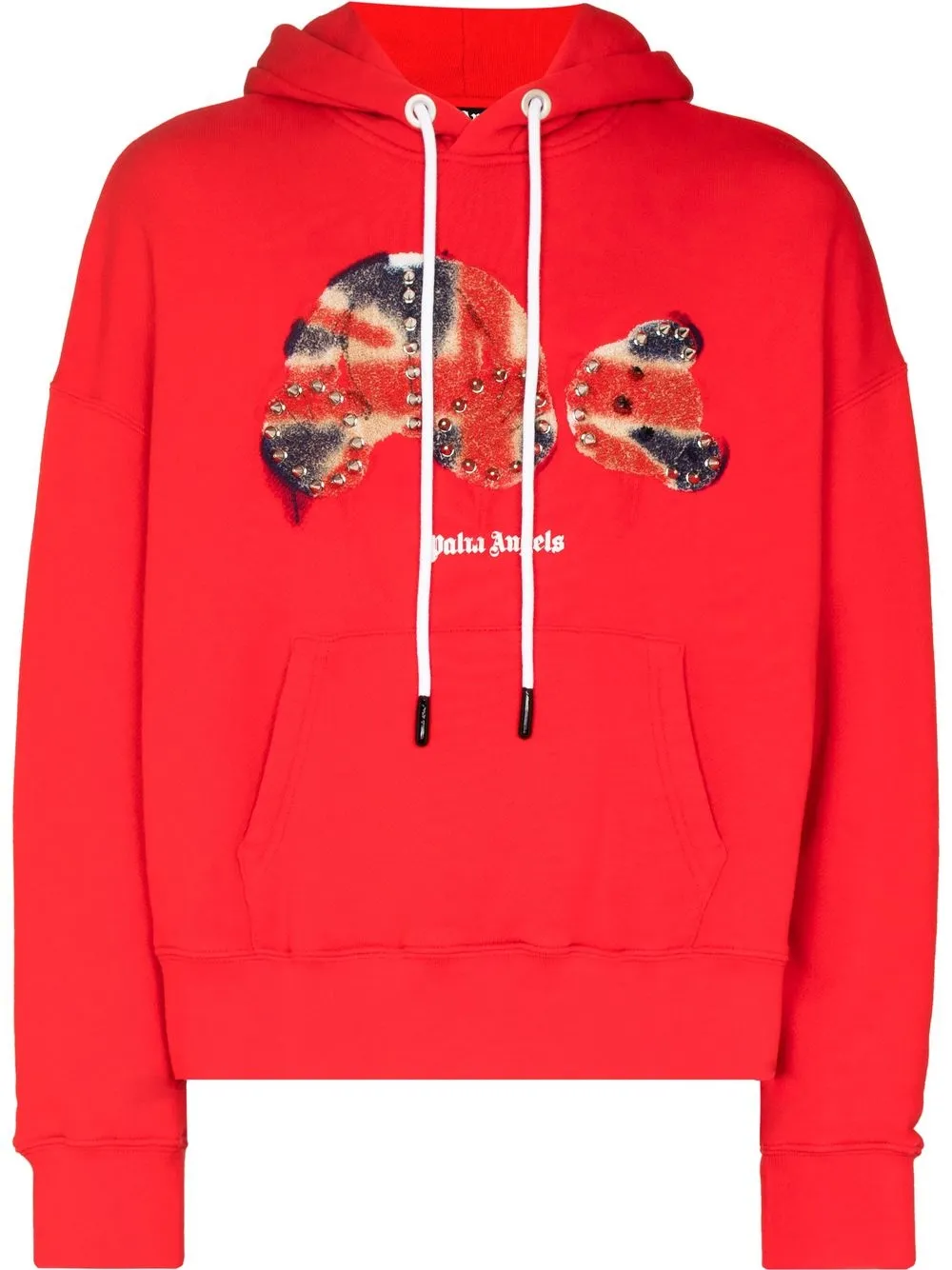 

Palm Angels x Browns Union Jack Bear-print hoodie - Red