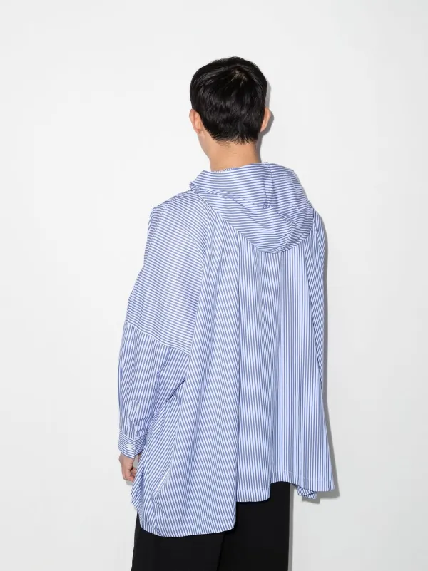 Striped hooded shirt clearance