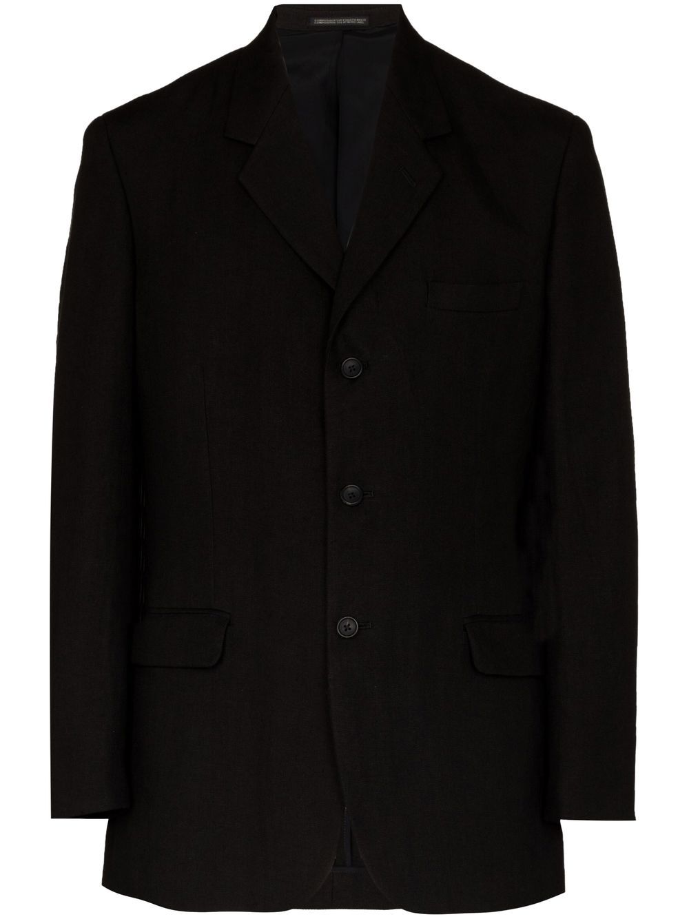 

Yohji Yamamoto blazer con solapas de muesca - Negro