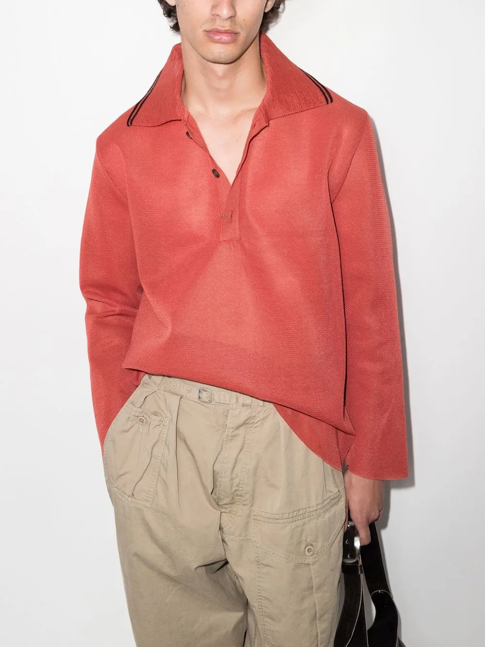 long-sleeved polo shirt