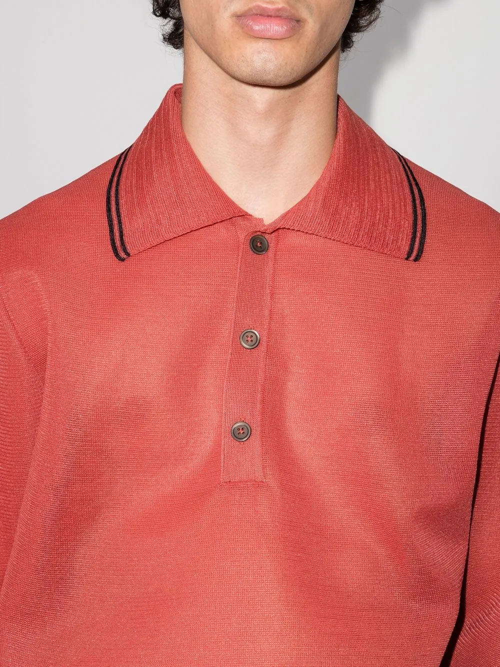 long-sleeved polo shirt