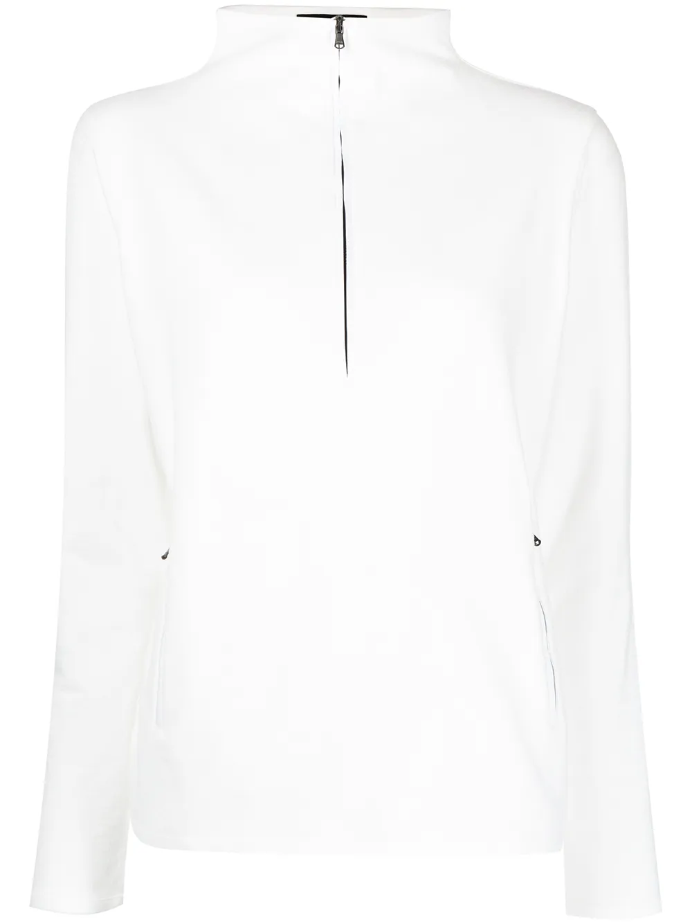 

James Perse brushed terry half-zip sweatshirt - White