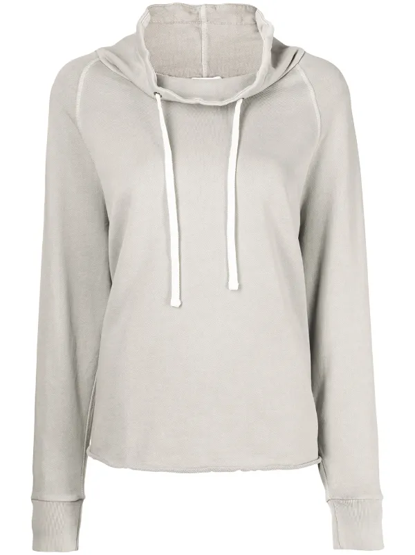 Shop James Perse drawstring funnel-neck 