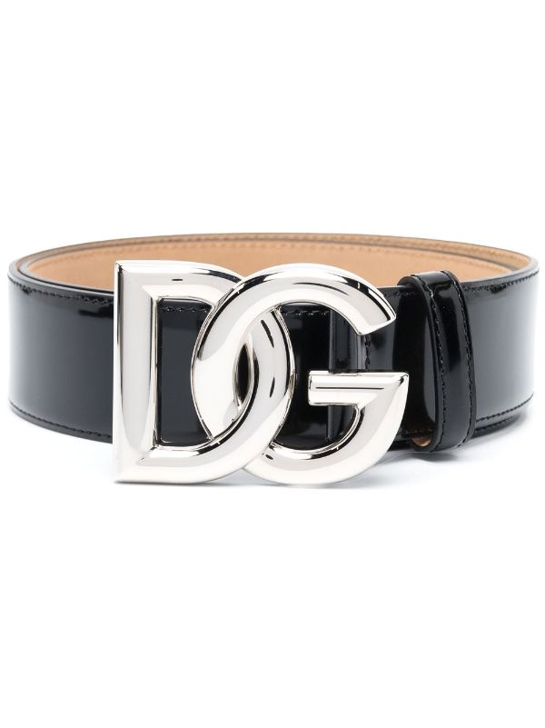 Dolce & Gabbana Patent Leather Belt Black