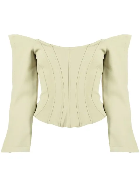 Paris Georgia off-shoulder corset top