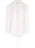 Christopher Esber lace-detail long-sleeved shirt - White