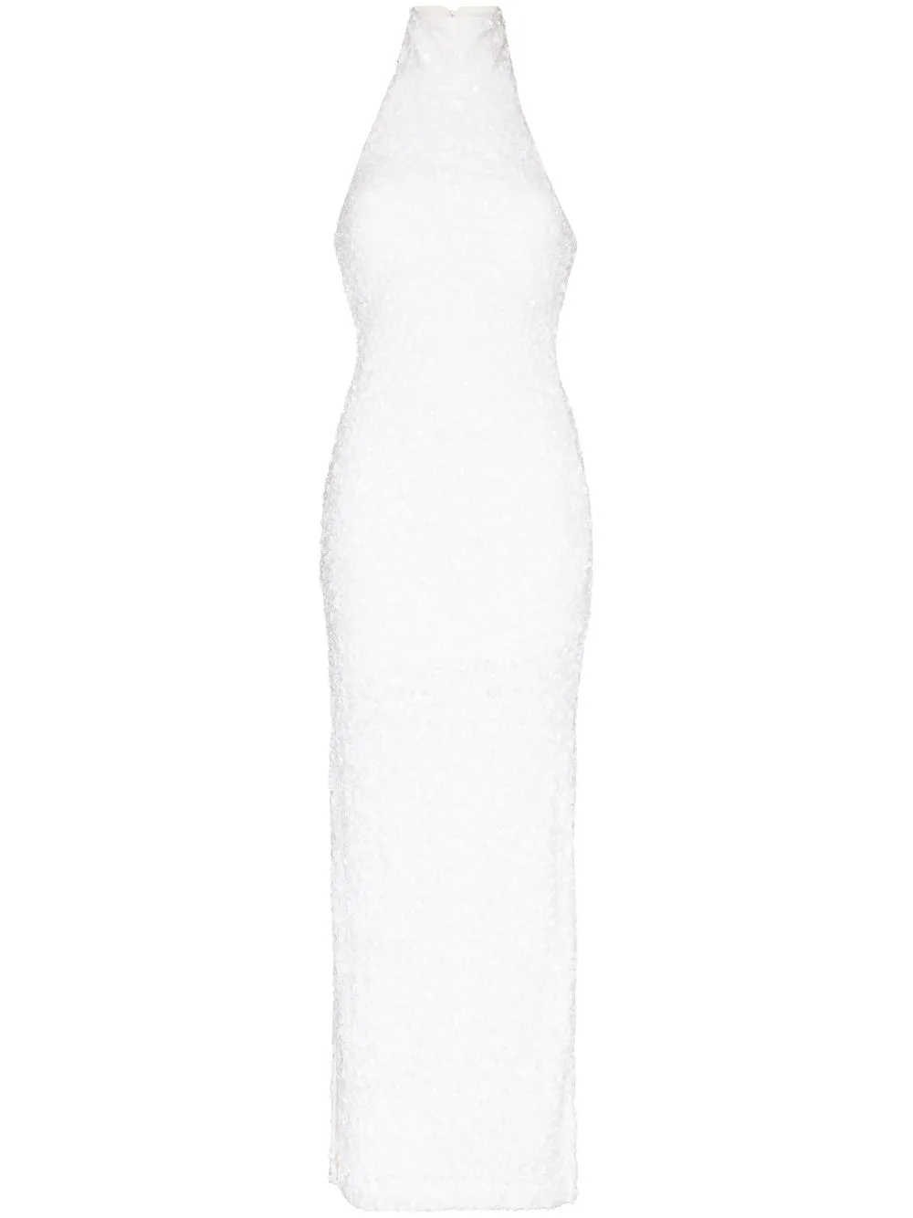 

ROTATE Kasia sequinned floor-length dress - White