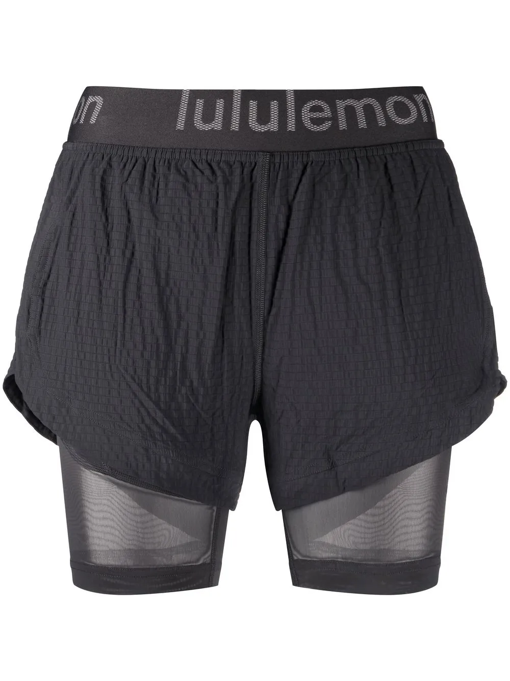 

lululemon shorts de compresión con panel de malla - Gris