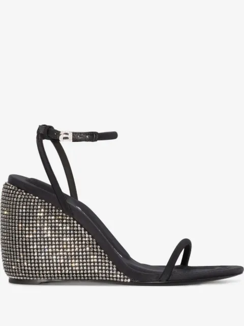Alexander Wang 알렉산더 왕 달리아 크리스털 장식 웨지 샌들 105mm