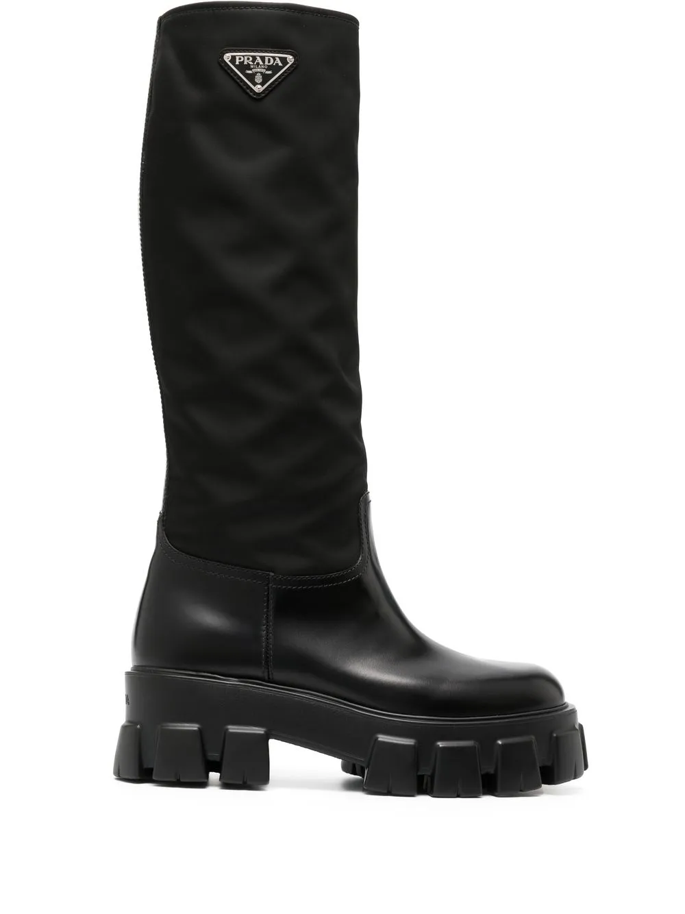 Prada Triangle Logo Monolith Boots Farfetch