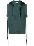 Craig Green chunky knitted sleeveless hoodie