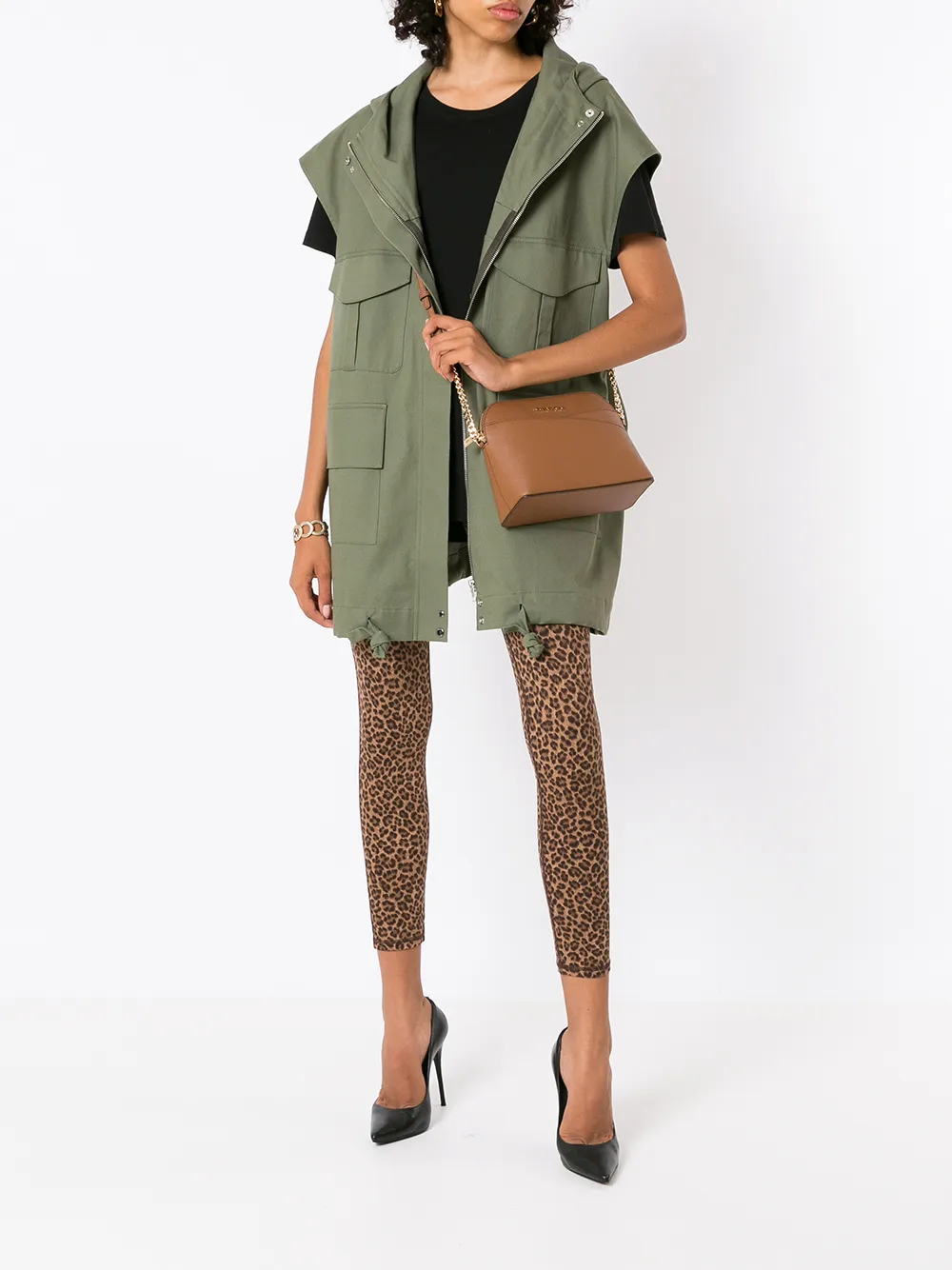 Michael Kors Jet Set crossbodytas Bruin