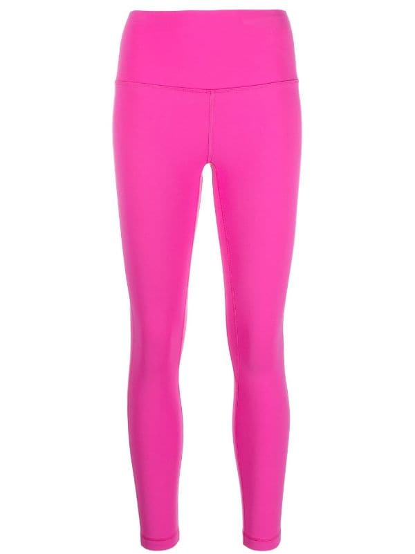 Farfetch Clothing Pants Leggings Logo-print cotton leggings Pink 
