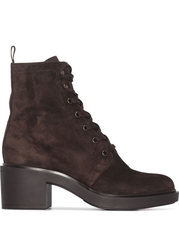 gianvito rossi suede lace up boots