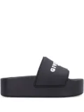 Givenchy logo-embellished flatform slides - Black
