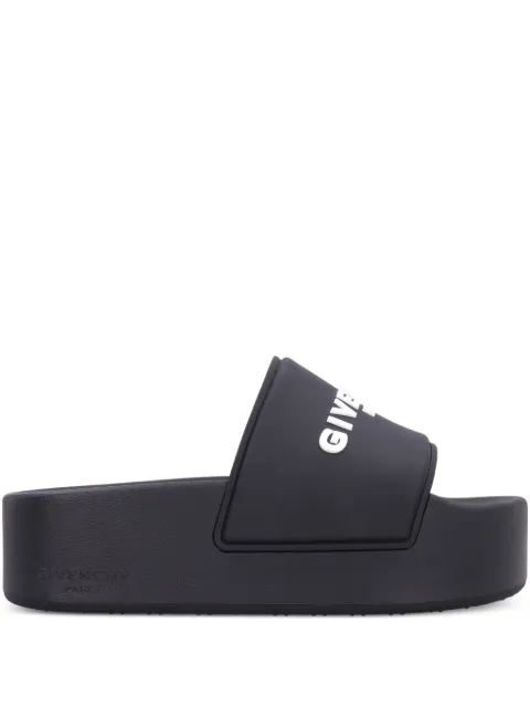 Givenchy logo-embellished flatform slides