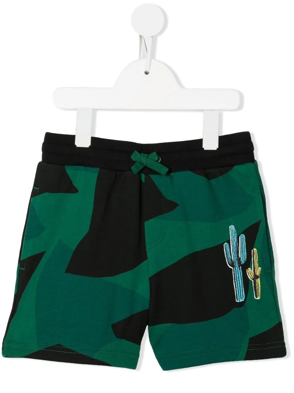 

Stella McCartney Kids shorts con estampado militar - Negro