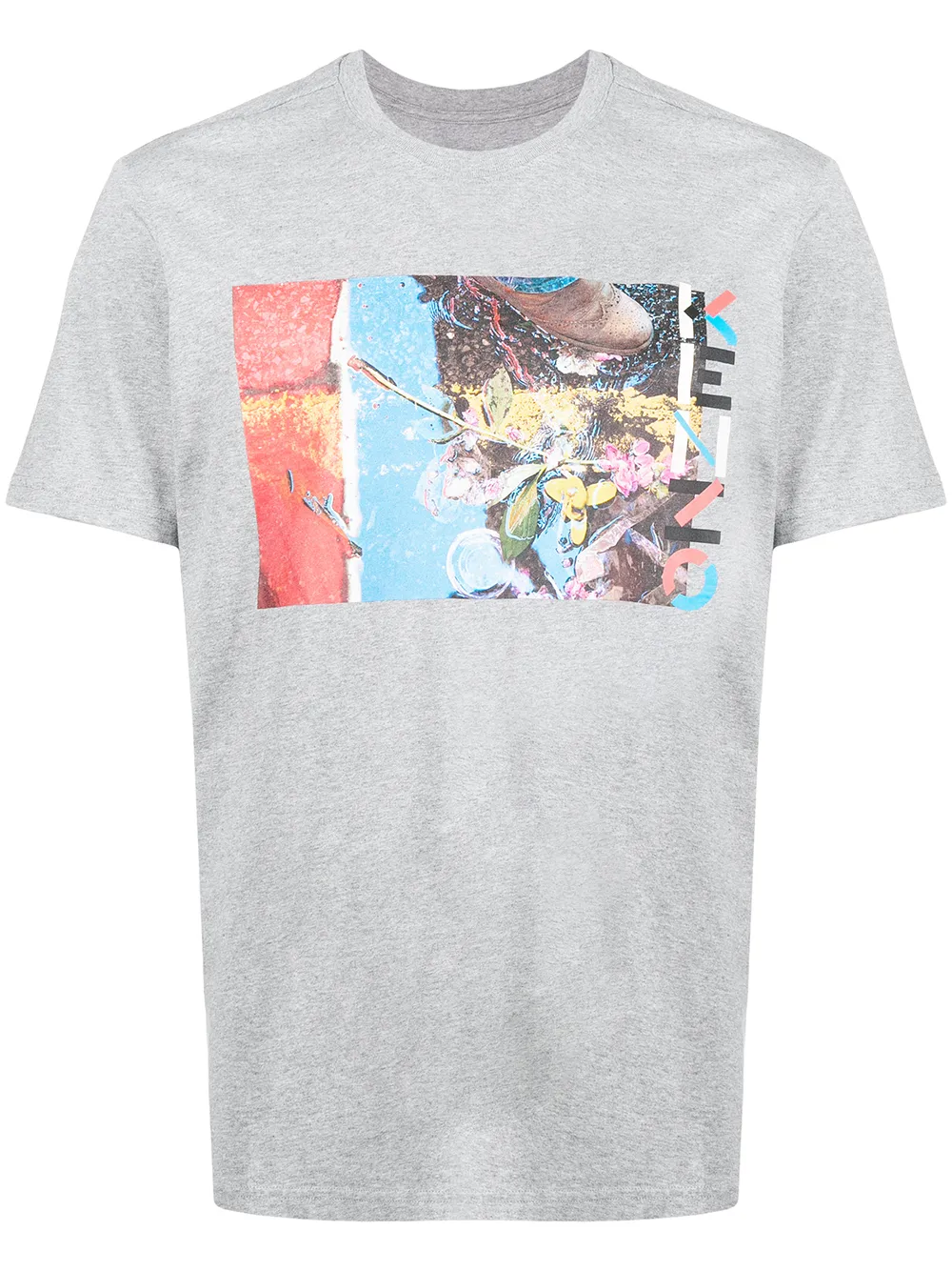 

Kenzo playera manga corta con estampado gráfico - Gris