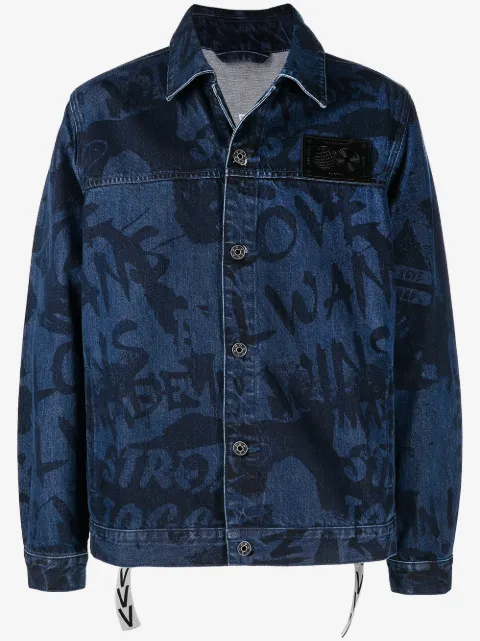 Ports V jeansjacka med graffititryck