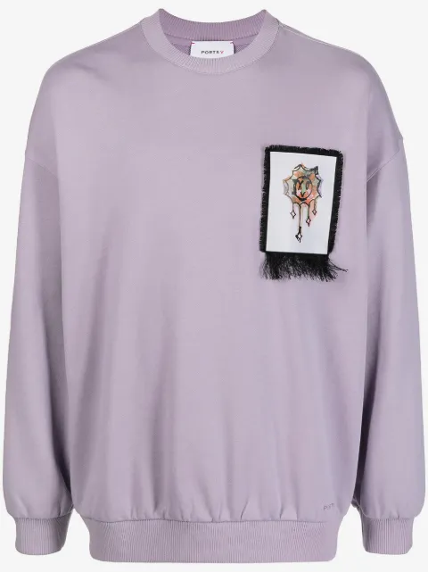 Ports V graphic-print crew neck sweatshirt