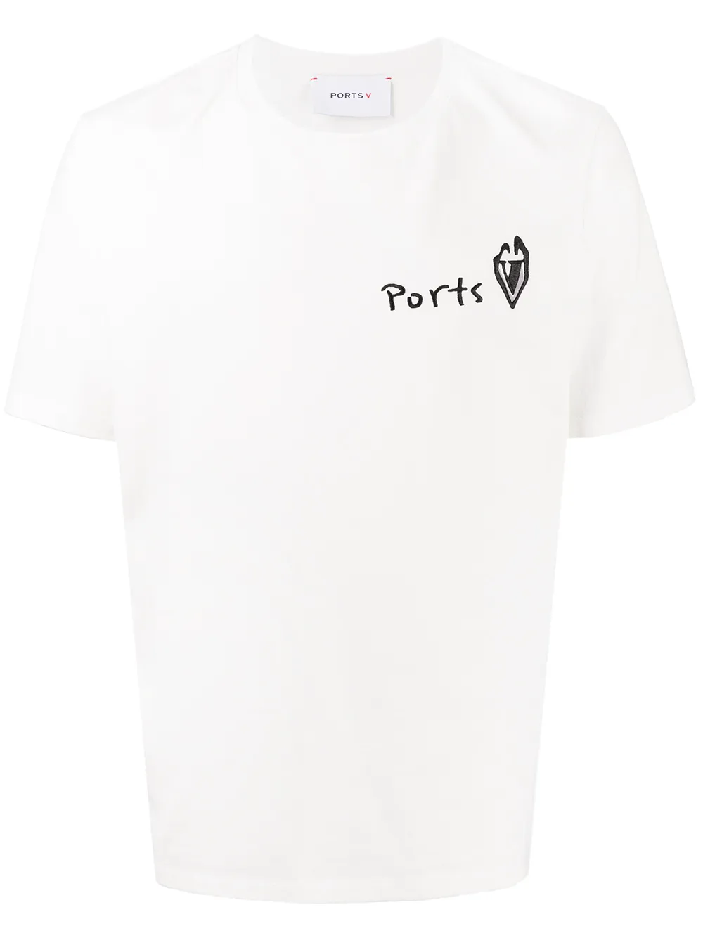 

Ports V playera con logo estampado - Blanco