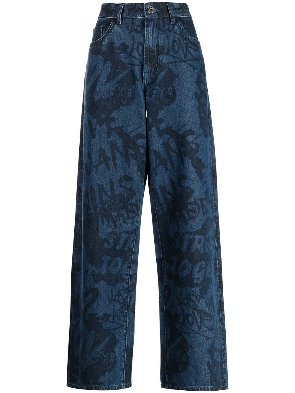 

Ports V all-over graffiti print jeans - Blue