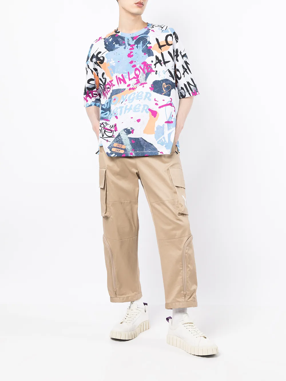 Ports V T-shirt met print - Veelkleurig
