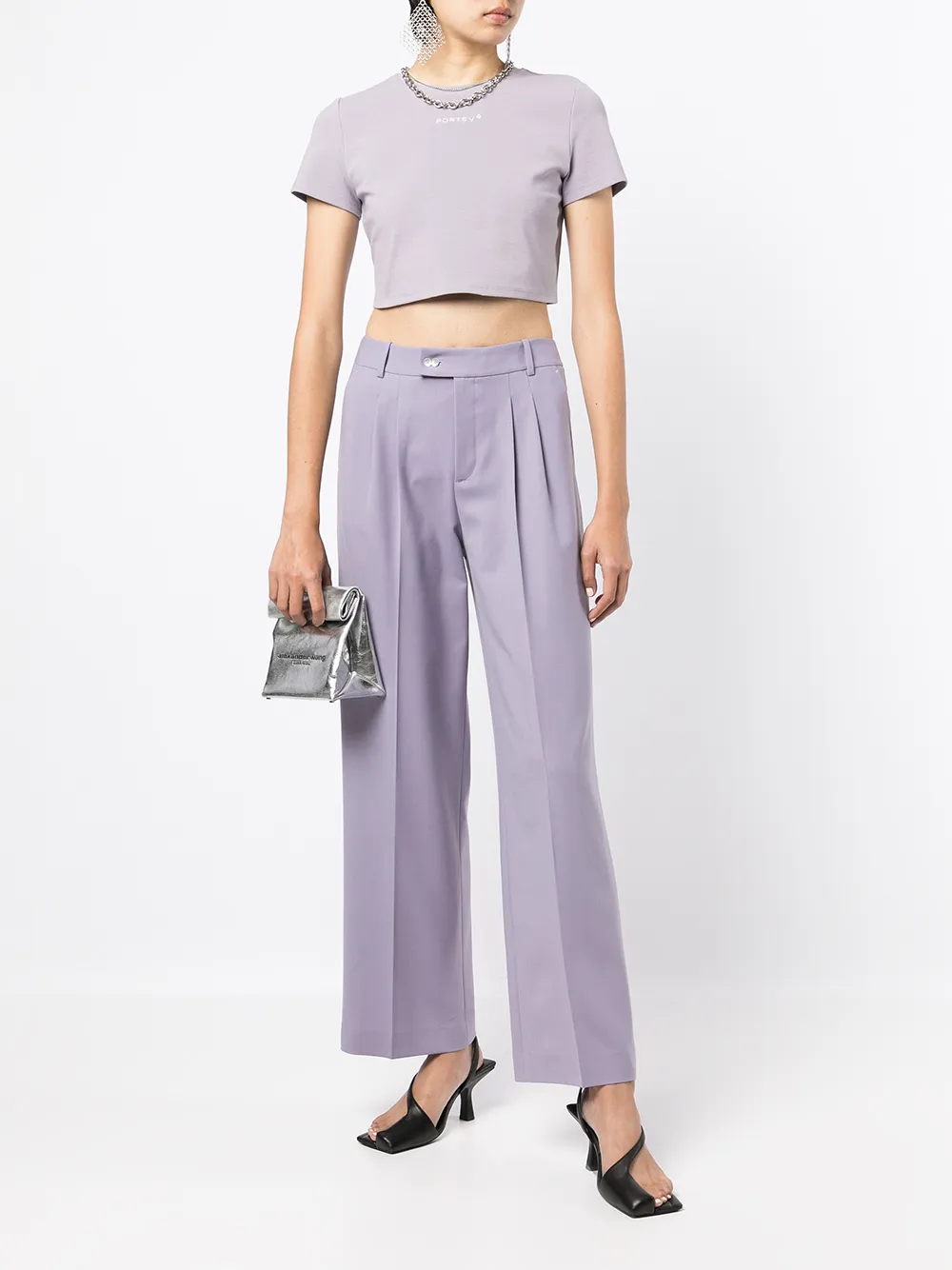 Ports V High waist pantalon - Paars