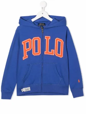 Orange polo new arrivals zip up hoodie