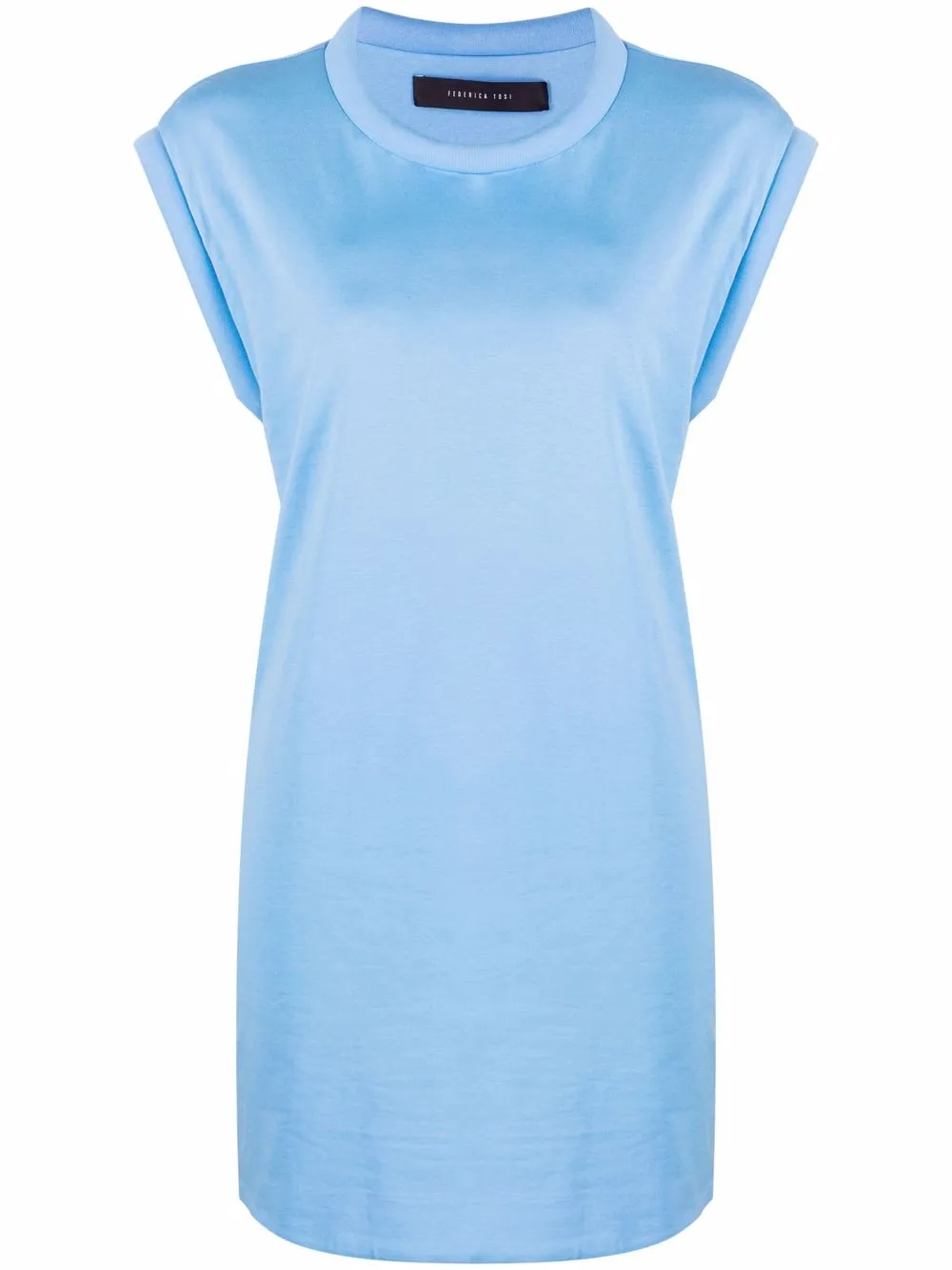 

Federica Tosi round neck short-sleeved T-shirt dress - Blue