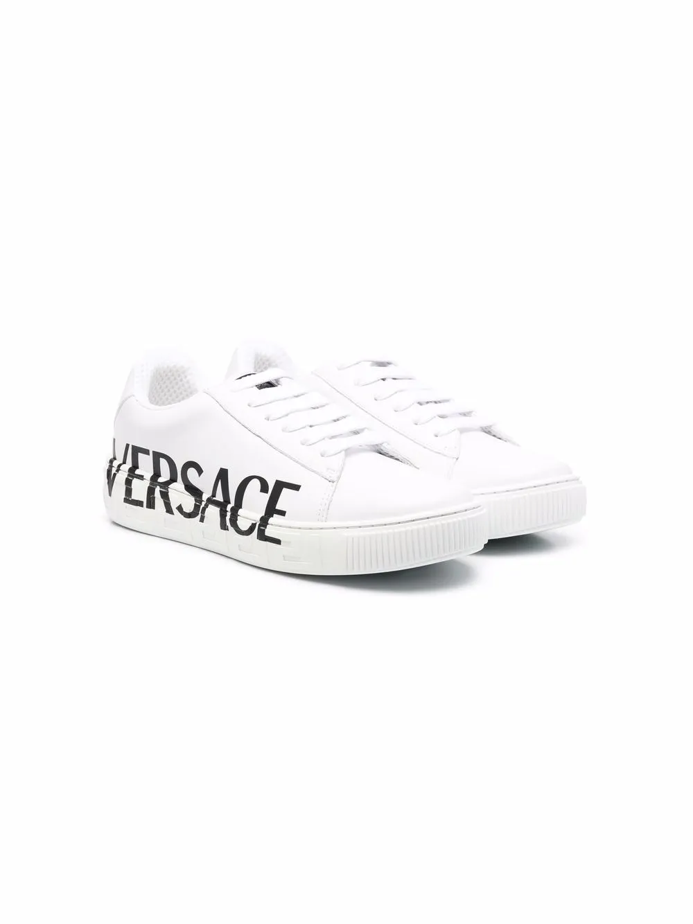 

Versace Kids TEEN logo-print sneakers - White