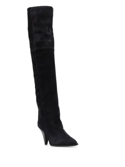 long boots black suede